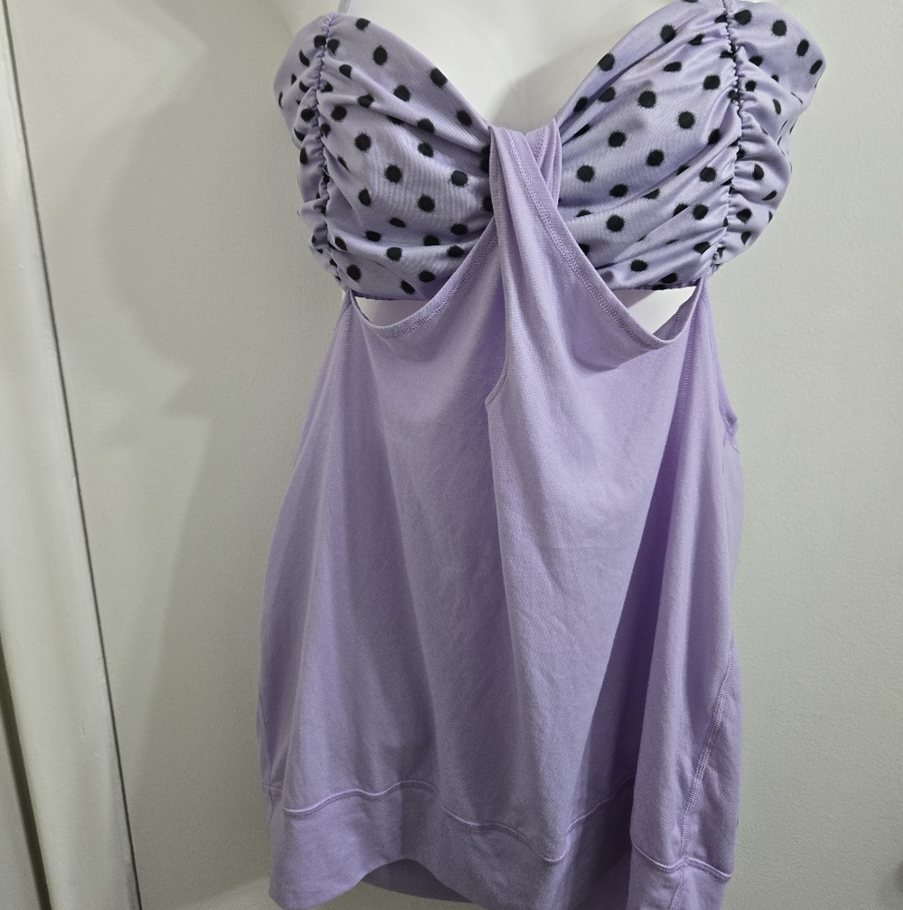 40) Lululemon High Noon Dot Hot But Not Tank With Built In Bra